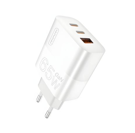 Зарядний пристрій WUW-C199 PD65W+PD20W+QC18W GaN C white Зарядний пристрій WUW-C199 PD65W+PD20W+QC18W GaN C white