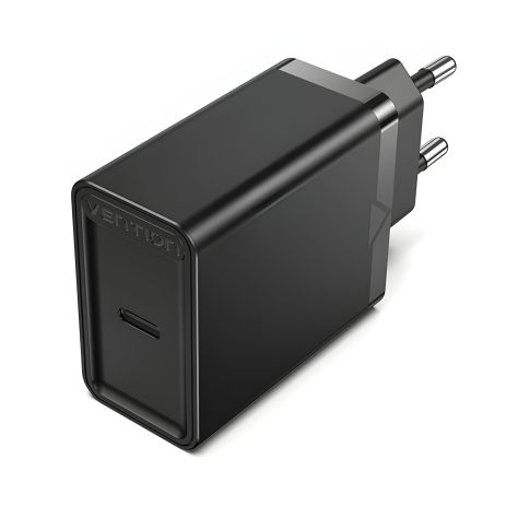 Зарядний пристрій Vention 1-port USB-C Wall Charger(20W) EU-Plug Black (FADB0-EU) Зарядний пристрій Vention 1-port USB-C Wall Charger(20W) EU-Plug Black (FADB0-EU)