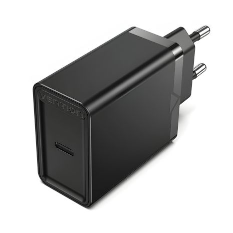 Зарядний пристрій Vention 1-port USB-C Wall Charger(20W) EU-Plug Black (FADB0-EU) Зарядний пристрій Vention 1-port USB-C Wall Charger(20W) EU-Plug Black (FADB0-EU)