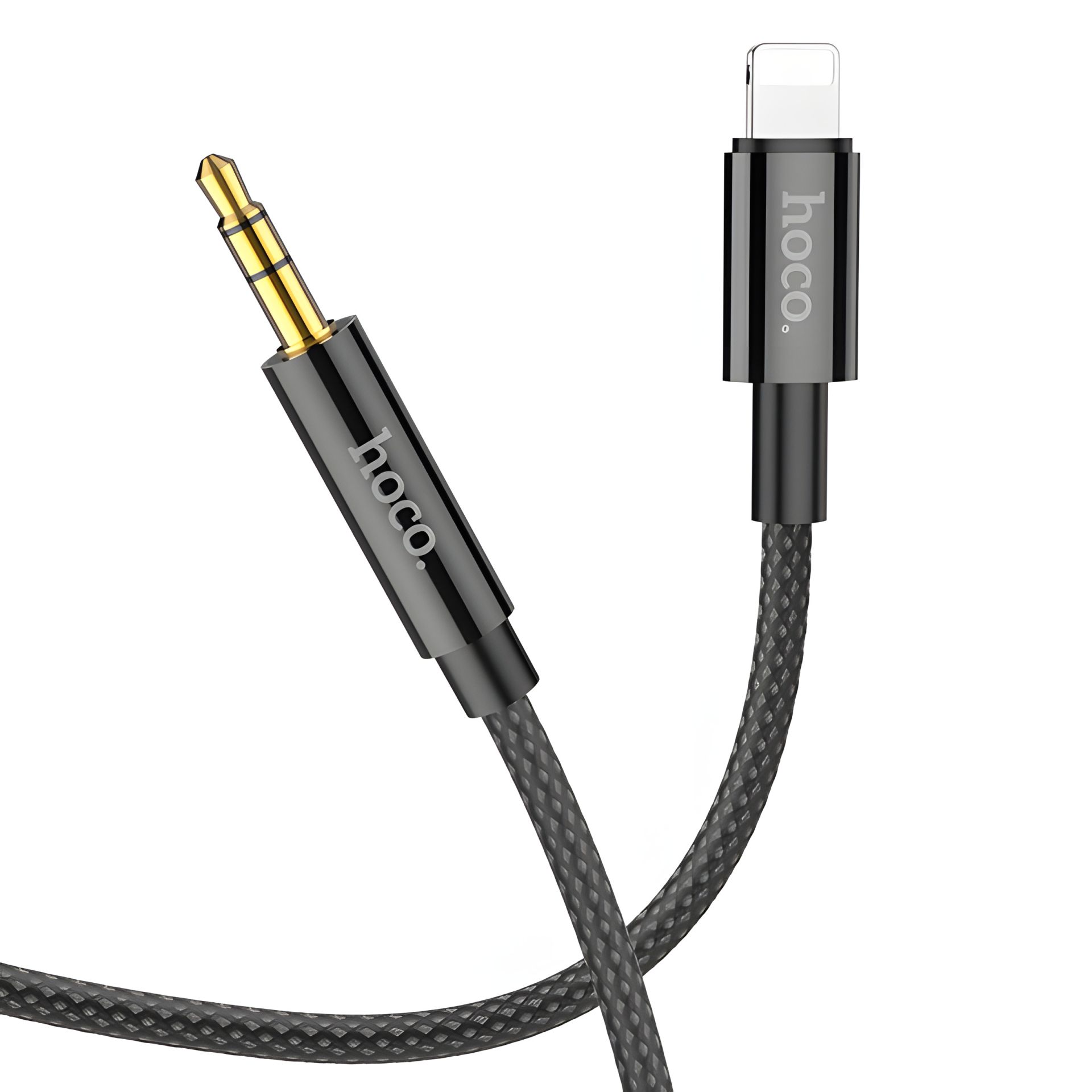 AUX кабель Hoco UPA19 Lightning to Jack 3.5 1m чорний AUX кабель Hoco UPA19 Lightning to Jack 3.5 1m чорний