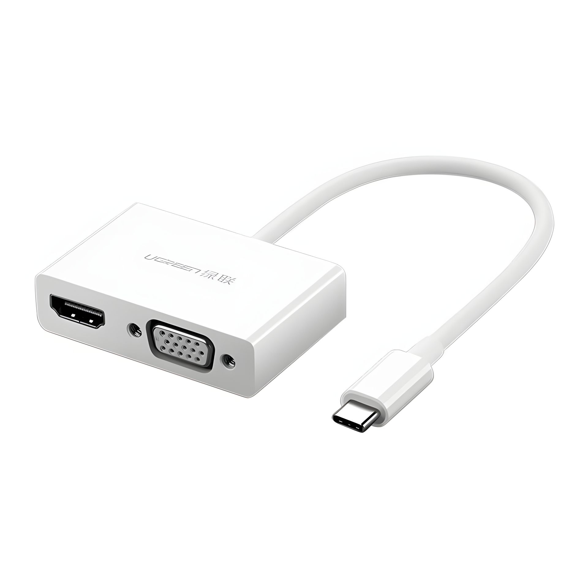 Адаптер UGREEN USB Type C to HDMI + VGA Converter (White) Адаптер UGREEN USB Type C to HDMI + VGA Converter (White)