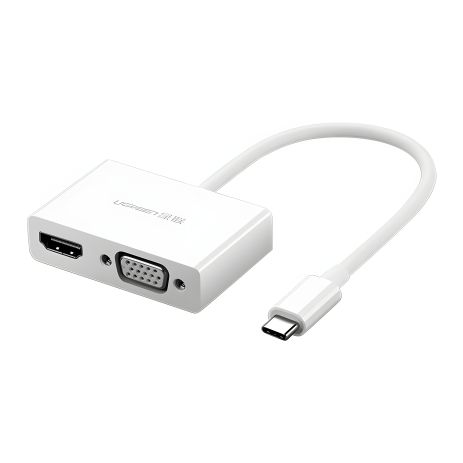 Адаптер UGREEN USB Type C to HDMI + VGA Converter (White) Адаптер UGREEN USB Type C to HDMI + VGA Converter (White)