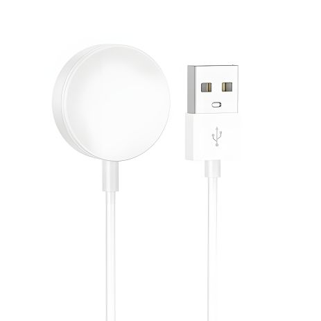 Магнітний USB кабель Hoco Y14 для смарт годинника, білий
