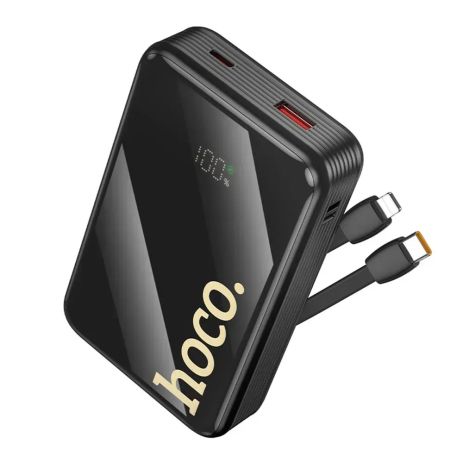 Повербанк Hoco Q37A Graceful 22.5W+PD20W С Двумя Кабелями, 20000 мАч, черный