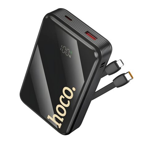 Повербанк Hoco Q37A Graceful 22.5W, PD20W, with two cables, 20000mAh, Чорний Повербанк Hoco Q37A Graceful 22.5W, PD20W, with two cables, 20000mAh, Чорний