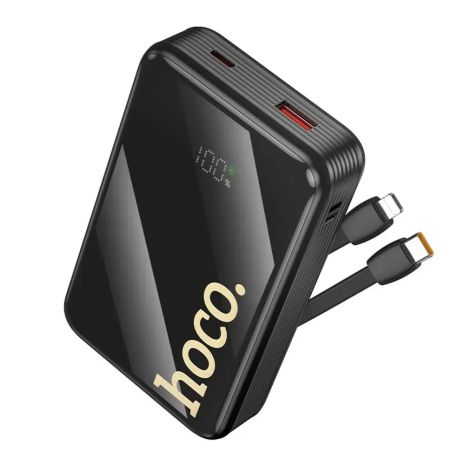 Повербанк Hoco Q37A Graceful 22.5W, PD20W, with two cables, 20000mAh, Чорний Повербанк Hoco Q37A Graceful 22.5W, PD20W, with two cables, 20000mAh, Чорний