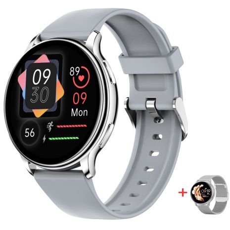 Смарт часы Smart Melisia Silver Rubber, 2 ремешка UWatch 2026
