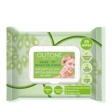 Серветки для зняття макіяжу Oliton, 25 шт