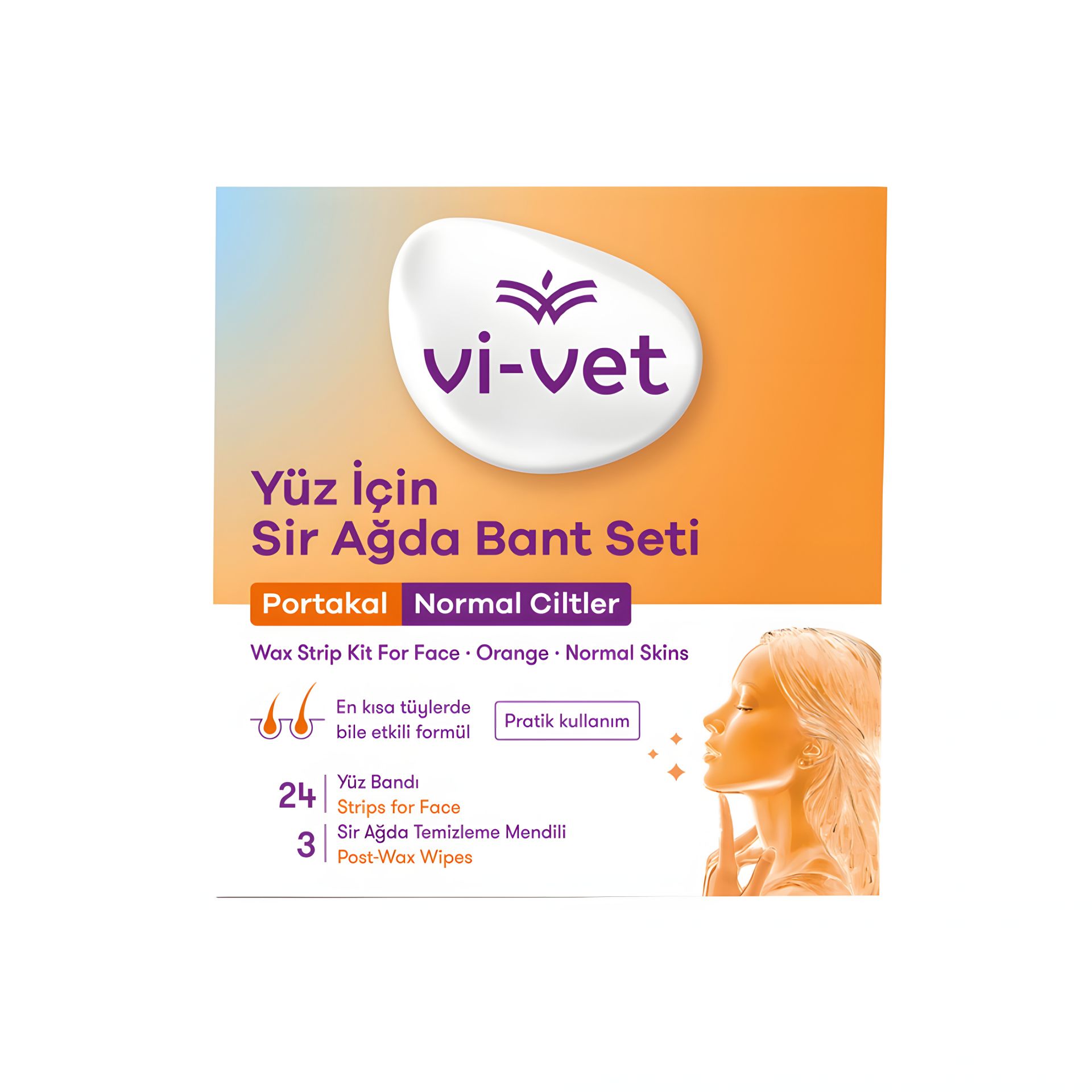 Набір воскових смужок для депіляції обличчя для нормальної шкіри Vi-vet, 27 шт Набір воскових смужок для депіляції обличчя для нормальної шкіри Vi-vet, 27 шт