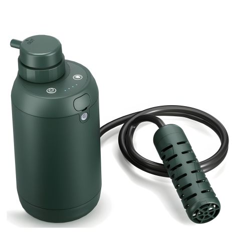 Портативний автоматичний фільтр для води туристичний похідний BKLES BK-2000, зелений електронний