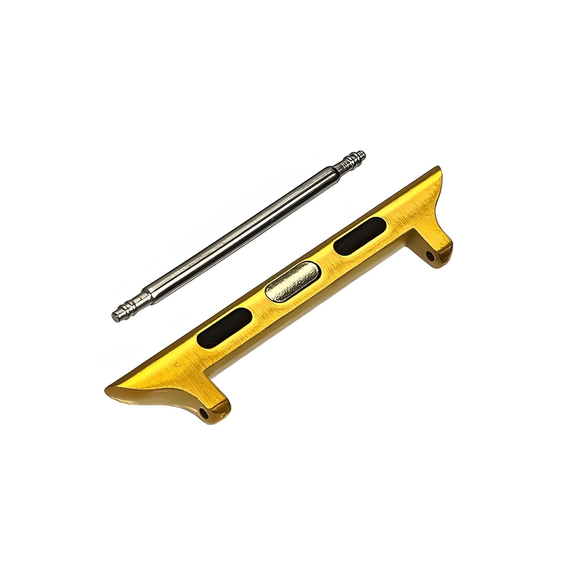 Золотистий перехідник на універсальний ремінець для Apple Watch 42mm/44mm на шпильці Золотистий перехідник на універсальний ремінець для Apple Watch 42mm/44mm на шпильці