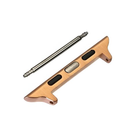 Переходник на универсальный ремешок для Apple Watch 42mm/ 44mm на шпильке розово-золотистый