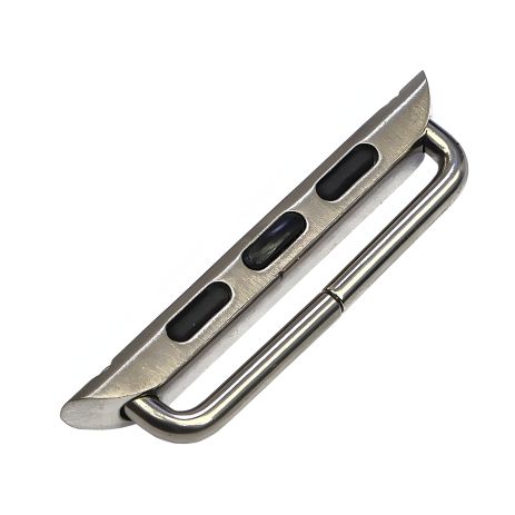 Серебристый переходник на болтах для универсального ремешка Apple Watch 38мм/40мм