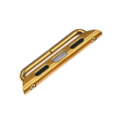 Перехідник на універсальний ремінець для Apple Watch 42mm, 44mm на гвинтах золотистий
