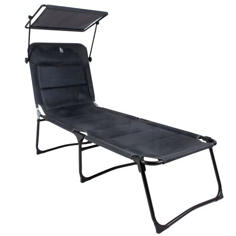 Складне ліжко Bo-Camp Sun Lounger Всепозиційне Greй (1304492)