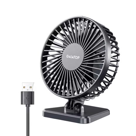 Вентилятор настільний Gaiatop TF30 USB, 3 швидкості, 1м, 5W, black
