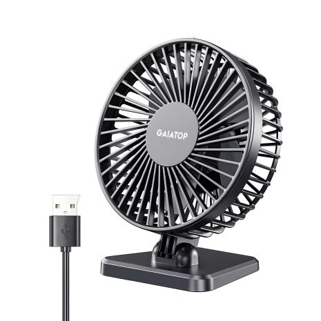 Black USB Настольный вентилятор Gaiatop TF30, 3 скорости