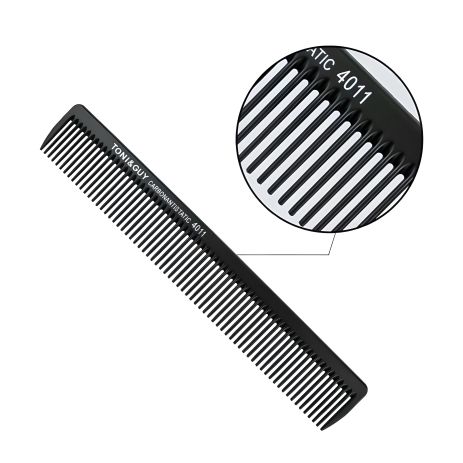 Антистатичний карбоновий гребінь для стрижки волосся Toni & Guy Carbon Comb 4011 чорний
