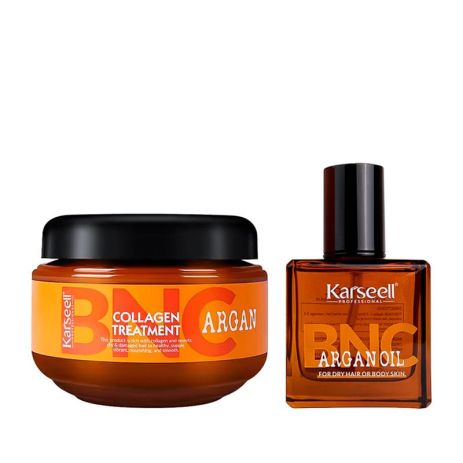 Набір Karseell BNC Argan DUO-1 колагенова маска і арганова олійка для пошкодженого волосся, 550/60 мл Набір Karseell BNC Argan DUO-1 колагенова маска і арганова олійка для пошкодженого волосся, 550/60 мл