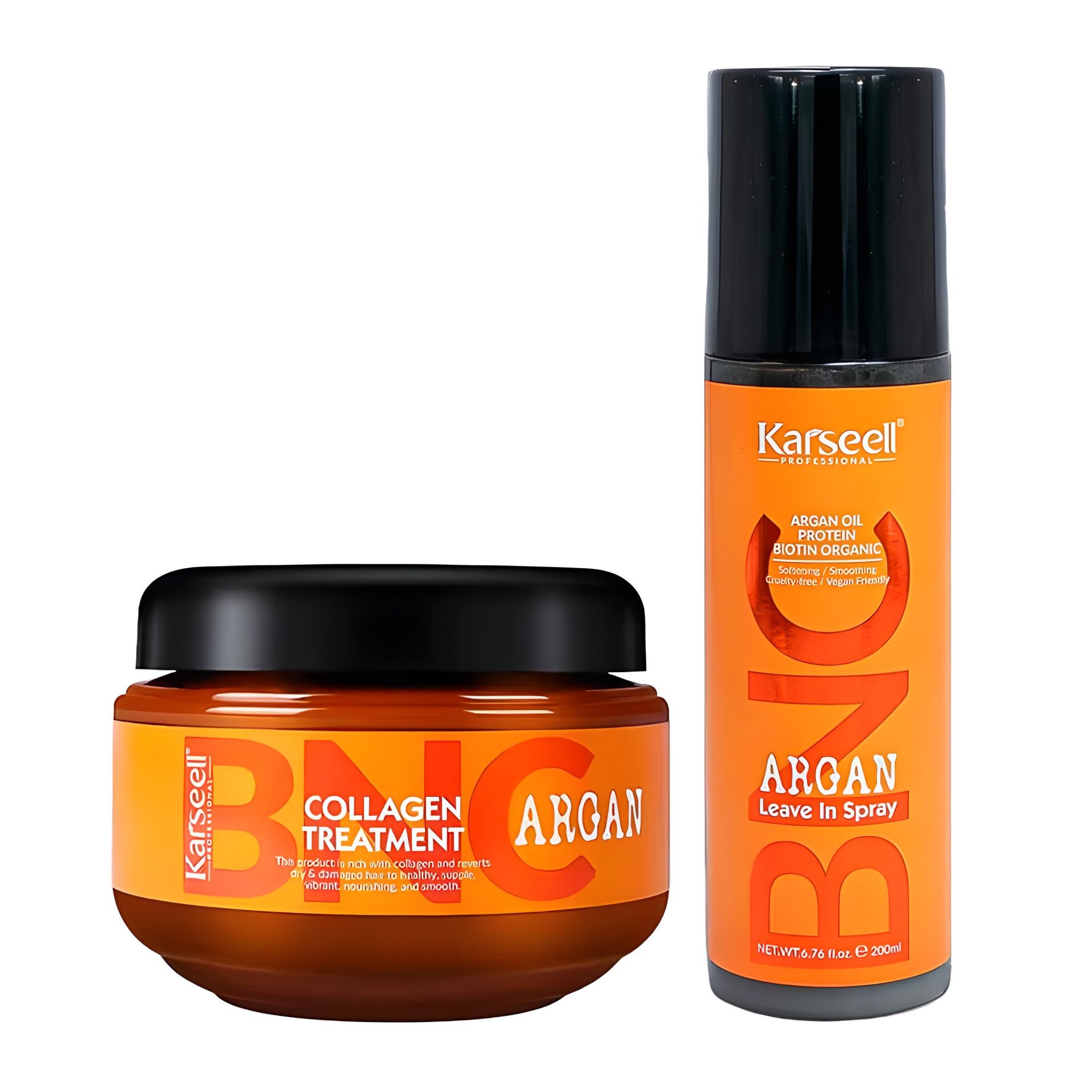 Набір Karseell BNC Argan DUO-3 Колагенова маска і незмивний спрей для пошкодженого волосся, 550/200 мл Набір Karseell BNC Argan DUO-3 Колагенова маска і незмивний спрей для пошкодженого волосся, 550/200 мл
