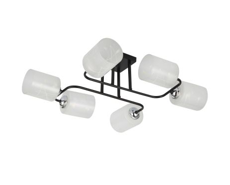 Декоративна люстра INTEREES V 70196-6 BK+CR для сучасного інтер'єру Декоративна люстра INTEREES V 70196-6 BK+CR для сучасного інтер'єру