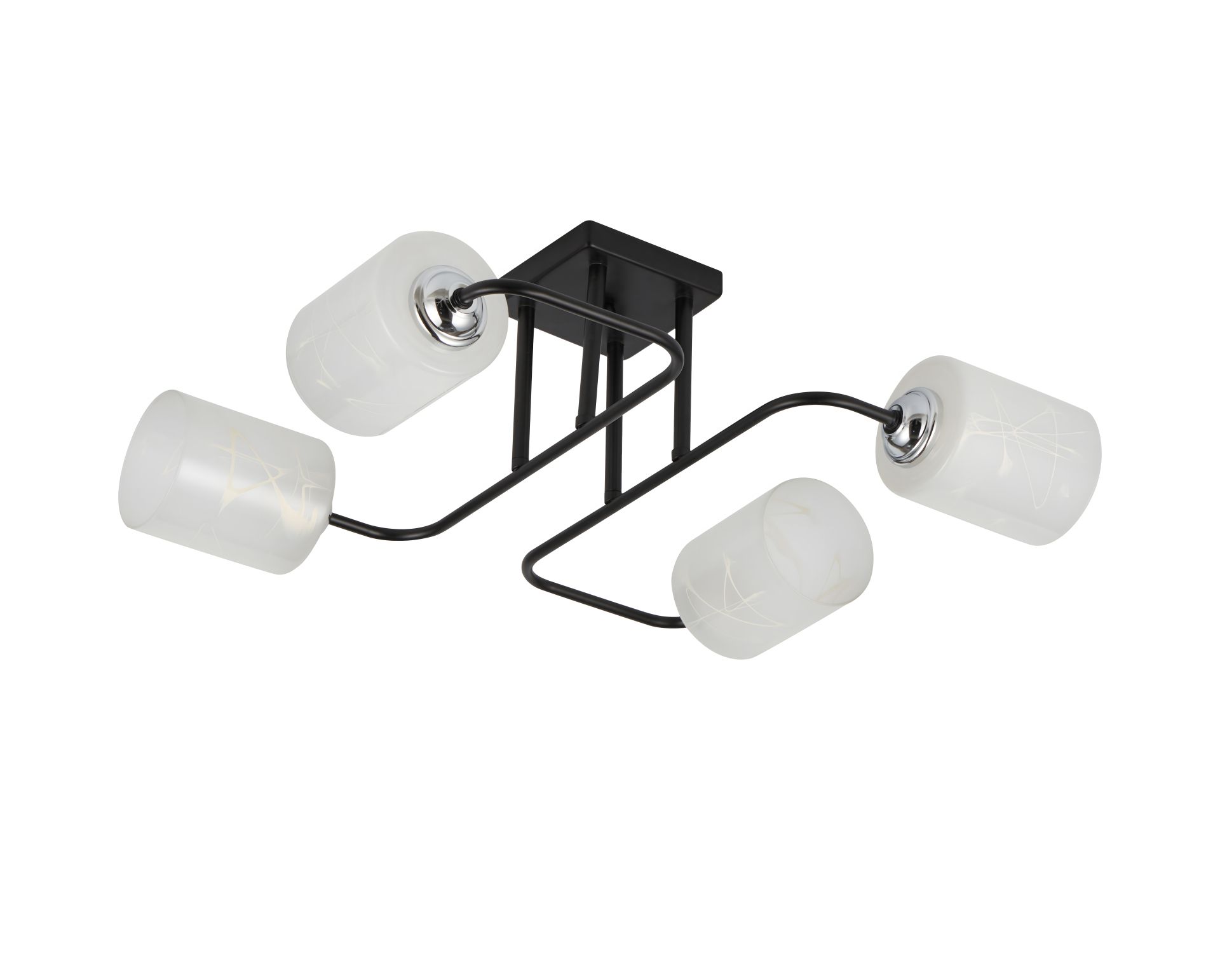 Декоративная люстра INTEREES V 70196-4 BK+CR Декоративная люстра INTEREES V 70196-4 BK+CR