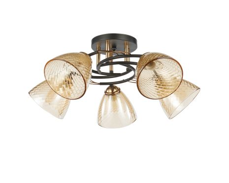 Люстра декоративная INTEREES V 70241-5 BK+FG+BG Люстра декоративная INTEREES V 70241-5 BK+FG+BG