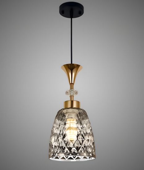 Висяча люстра INTEREES V W8004-1 SMOKE BK+FG