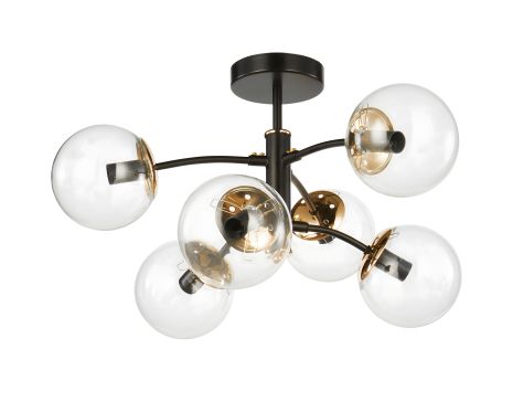 INTEREES Декоративна люстра IS 70275-3+3 BK+FG INTEREES Декоративна люстра IS 70275-3+3 BK+FG