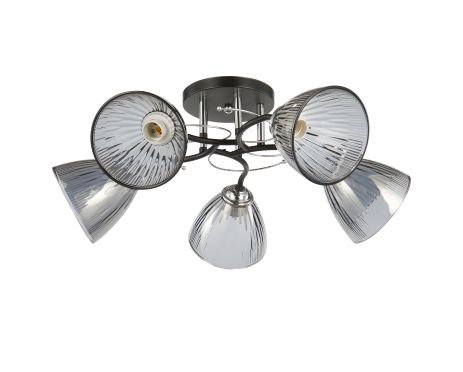 Декоративна люстра INTEREES IS 6223-5 BK+CR