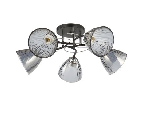 Декоративна люстра INTEREES IS 6223-5 BK+CR