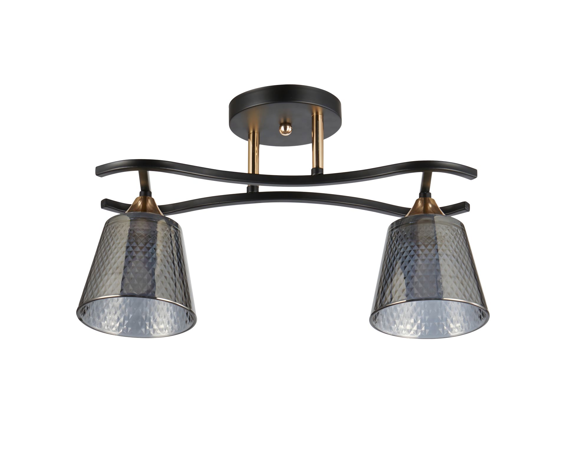 Елегантна люстра декоративна INTEREES IS 5005-2 BK+FG Елегантна люстра декоративна INTEREES IS 5005-2 BK+FG