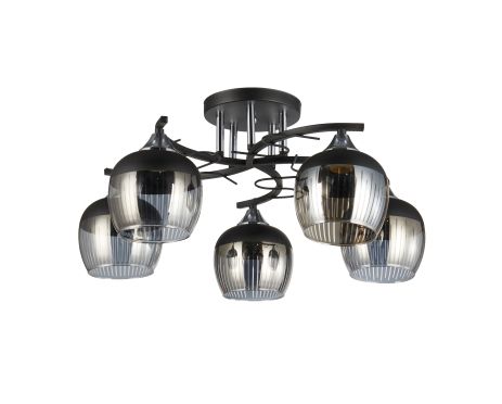 Декоративна люстра INTEREES V 5004-5 BK+CR Декоративна люстра INTEREES V 5004-5 BK+CR