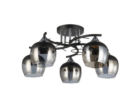 Декоративная люстра INTEREES V 5004-5 BK+CR Декоративная люстра INTEREES V 5004-5 BK+CR