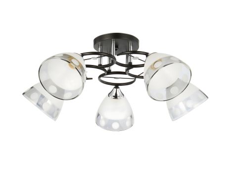 Люстра декоративна INTEREES IS 6116-5 BK+CR для кухні
