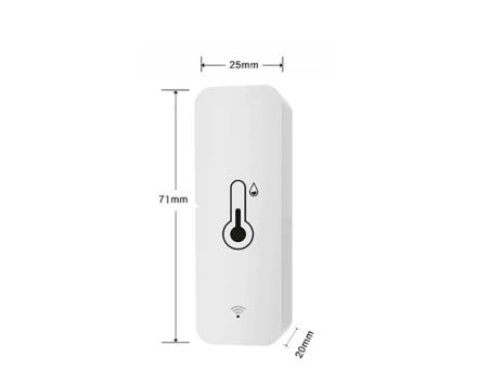 Розумний датчик температури та вологості TH012, SmartHome, Wi-Fi, For SmartLife APP, Tuya (iOS, Android), White