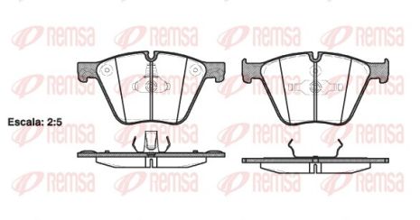 Комплект гальмівних колодок BMW X6, BMW 5, BMW 7, REMSA (141900)