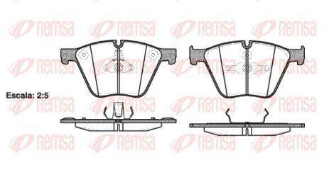 Комплект гальмівних колодок BMW X6, BMW 5, BMW 7, REMSA (141900)