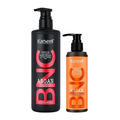Набор Karseell BNC Argan DUO-6 питательный шампунь и крем-кондиционер для поврежденных волос, 500/200 мл