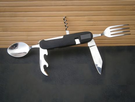 Столовые приборы Travel Outdoor 5 в 1 А-106 (ложка, вилка, открывашка, чехол) Столовые приборы Travel Outdoor 5 в 1 А-106 (ложка, вилка, открывашка, чехол)