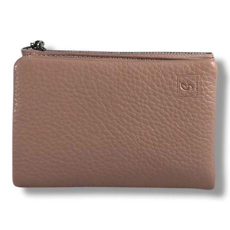 Компактний гаманець для жінок із якісного шкірзамінника, рожевий