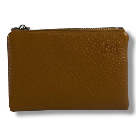 Гаманець жіночий компактний із шкірзамінника якісного, коричневий