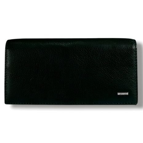 Стильний жіночий гаманець із натуральної шкіри, темно-зелений - Аксесуар