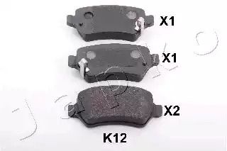 Комплект гальмівних колодок KIA VENGA, CHEVROLET ZAFIRA, OPEL MERIVA, JAPKO (51K12)