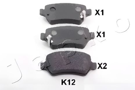 Тормозные колодки комплект KIA VENGA, CHEVROLET ZAFIRA, OPEL MERIVA, JAPKO (51K12)
