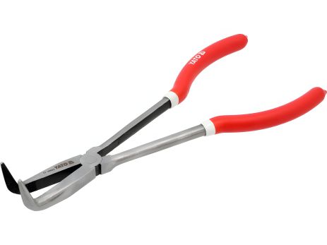 Вигнуті щипці під подовжеником 90°: L = 285 мм, HRC 50, CR-V [60] Yato YT-20412