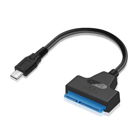 Кабель-адаптер SATA III 22pin to Type-C 6Gbps для HDD та SSD Black