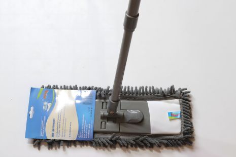 Еко-швабра для підлоги з мікрофібри локшина "Еко Люкс" сіра