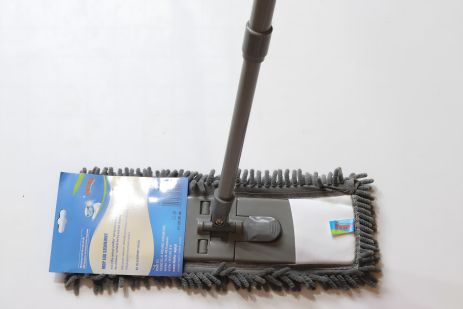 Швабра для мытья полов с микрофиброй "Эко Люкс", серая