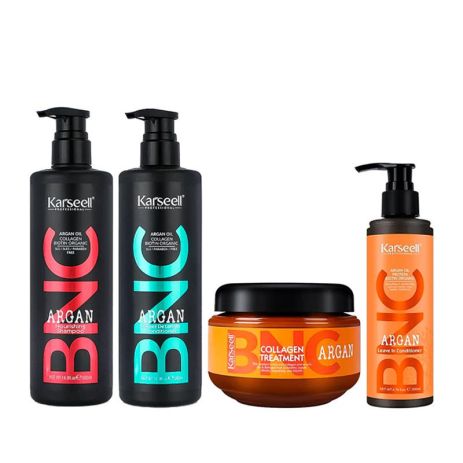 Набор Karseell BNC Argan QUAD-2 шампунь, кондиционер, маска и несмываемый крем для волос, 500/500/550/200 мл